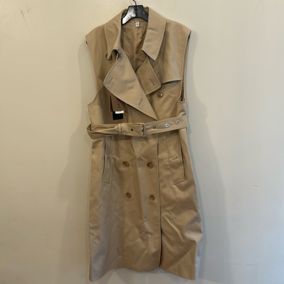 BURBERRY Mona Sleeveless Trench Coat Dress in Soft Fawn Size UK 8 / US 6 NEW - Picture 5 of 13